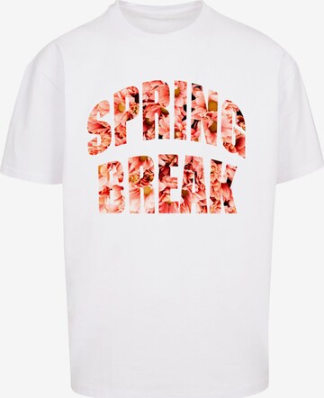Merchcode Shirt 'Spring Break 1' in White: front