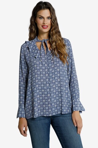 Ulla Popken Blouse in Blauw: voorkant