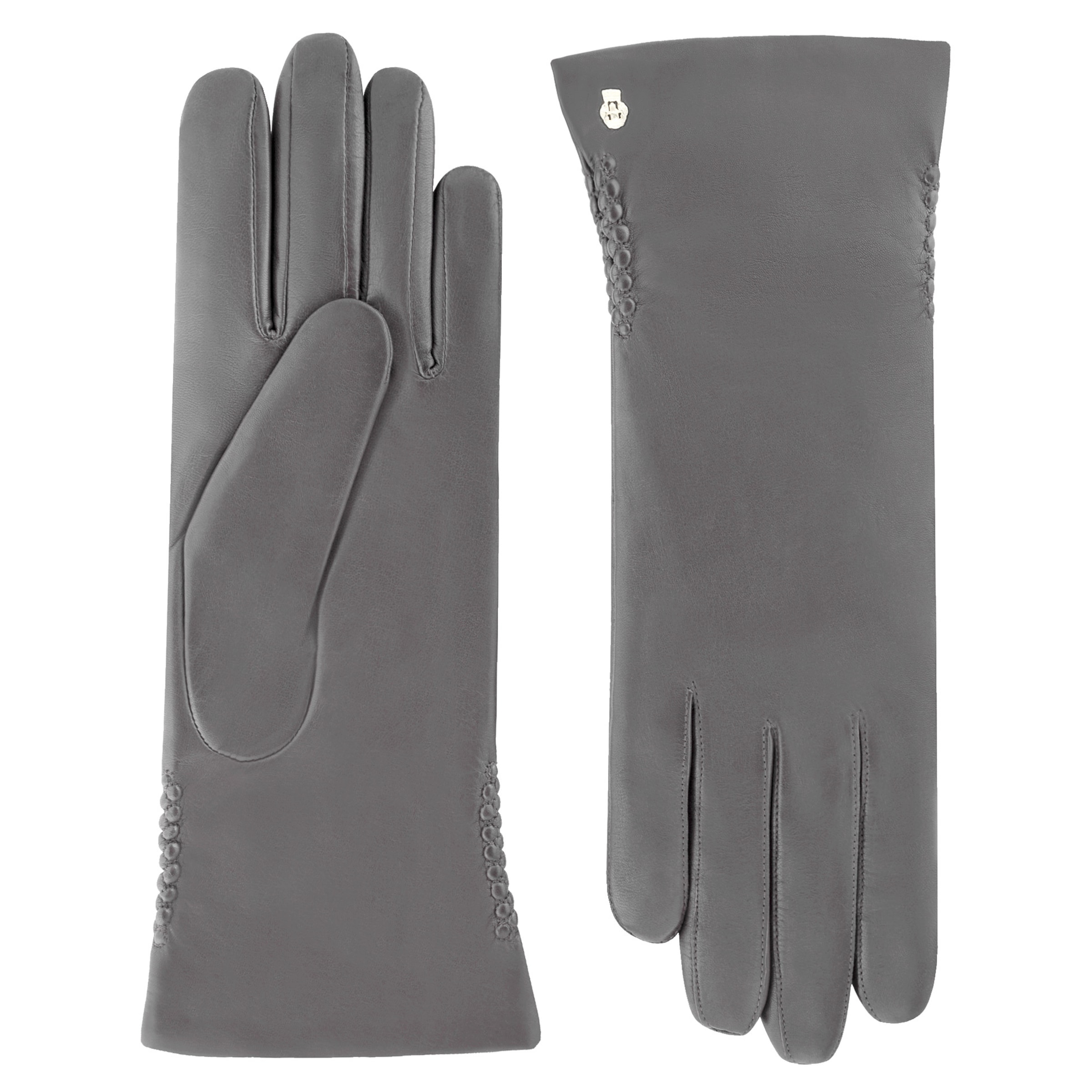 Roeckl Full finger gloves 'REGINA' in Grey: front