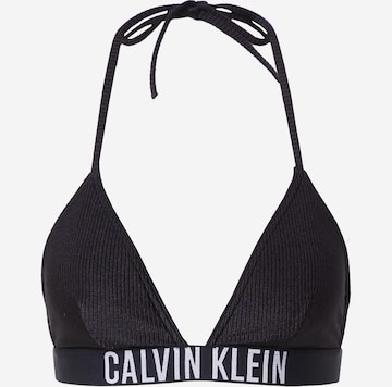 Calvin Klein Swimwear حمالة صدر مثلثة قطعة علوية من البيكيني بلون أسود: الأمام