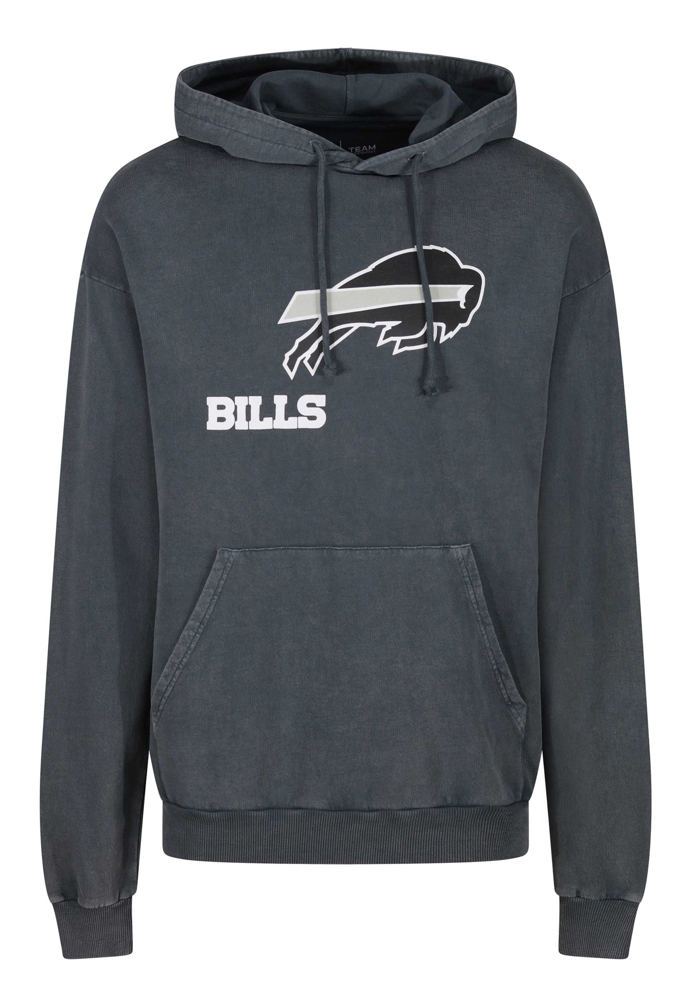Recovered Hoodie 'NFL BILLS MONOCHROME' in Grau: Vorderseite