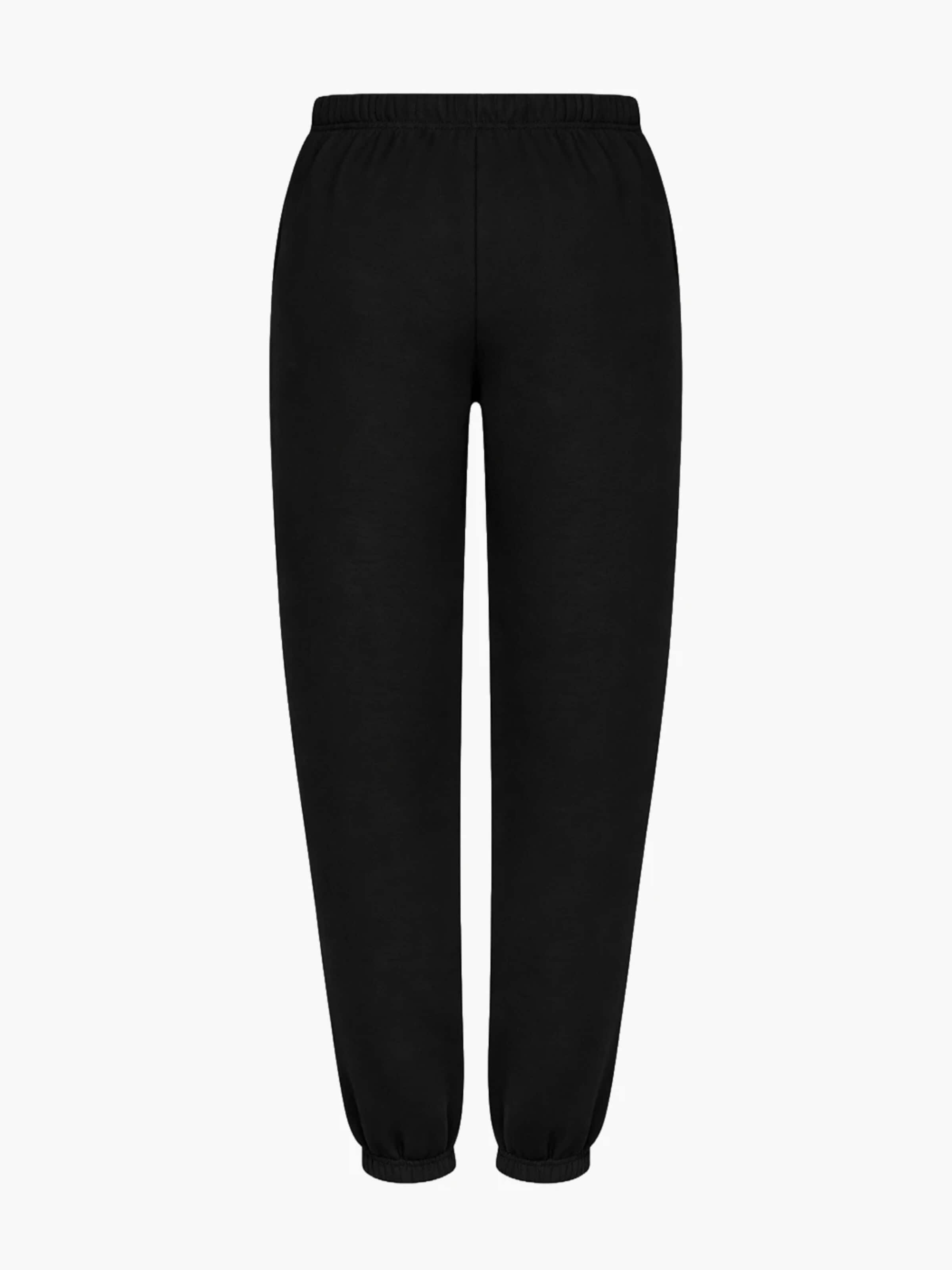 cfab (formerly creamy fabrics) - Pierna ancha Pantalón 'Everyday Carrot' en negro