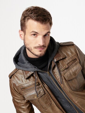 INDICODE JEANS Regular fit Between-season jacket 'Aaron' in Brown