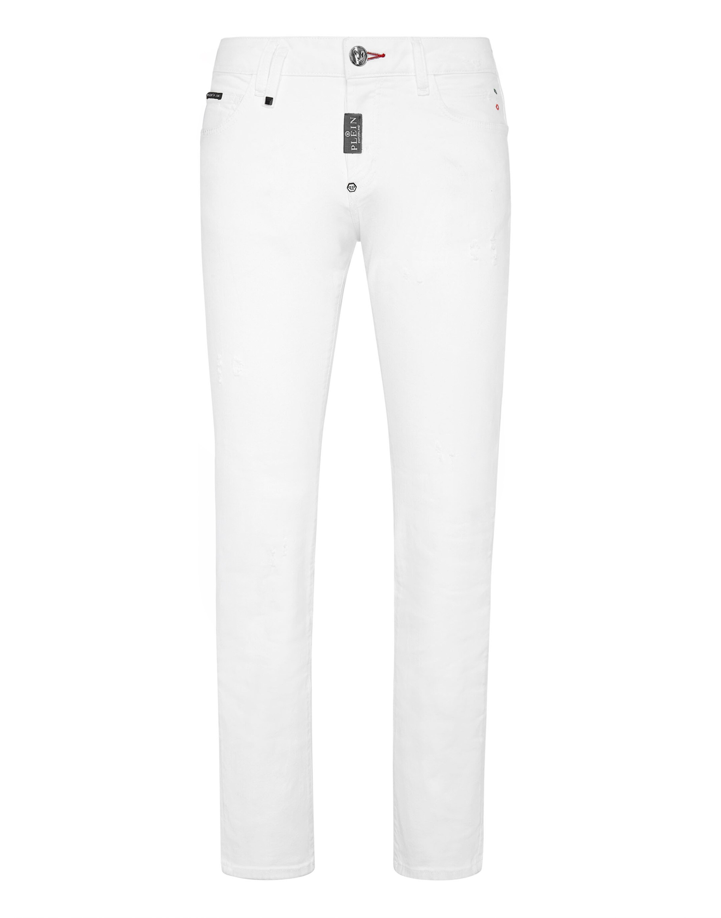 Philipp Plein Regular Jeans in White: front