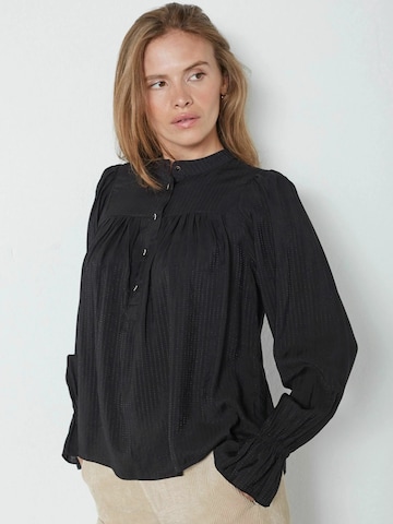 Chemisier 'Niam' co'couture en noir : devant