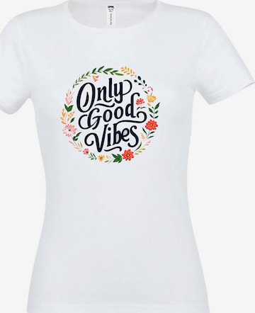 RMK Shirt 'Good Vibes Only' in White: front
