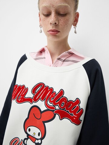 Bershka Mikina – bílá