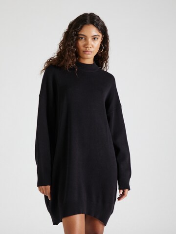 Monki - Vestido de punto en negro: frente