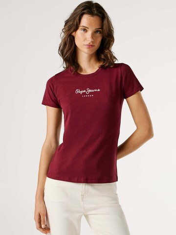 T-shirt 'Virginia' Pepe Jeans en rouge : devant