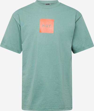 HUF T-Shirt in smaragd / koralle, Produktansicht