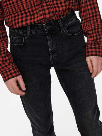 Only & Sons Slimfit Jeans 'Weft' in Zwart