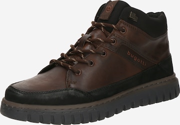 bugattiČizme na vezanje - smeđa boja: prednji dio