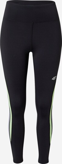 Sportinės kelnės iš 4F, spalva – šviesiai žalia / juoda / balta, Prekių apžvalga