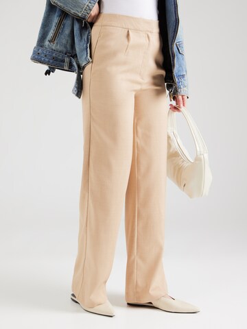 Wide Leg Pantalon à pince 'Sanja' ABOUT YOU en beige : devant