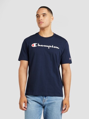 T-Shirt Champion Authentic Athletic Apparel en bleu : devant