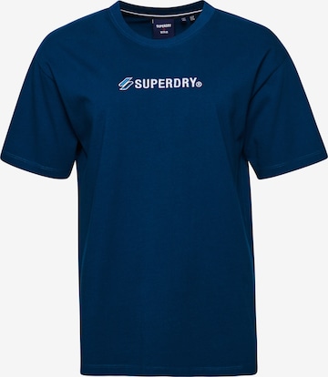 T-shirt Superdry en bleu : devant