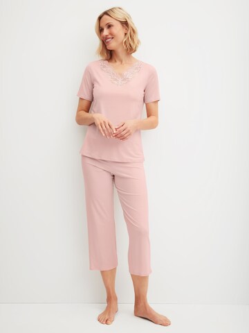 CALIDA Pajama 'Elegant Dreams' in Pink: front
