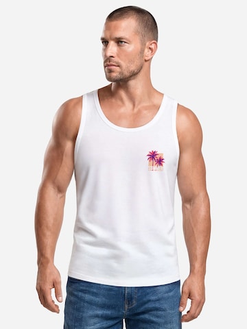 Neverless Shirt 'Palme Summer' in White: front