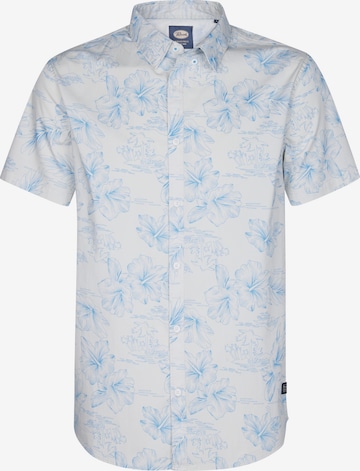Petrol Industries Πουκάμισο 'Oceanpark' σε λευκό: μπροστά