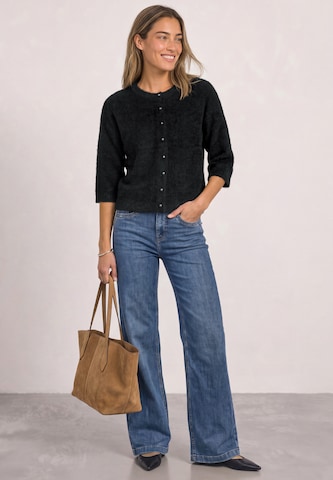 STREET ONE Knit Cardigan in Black: front