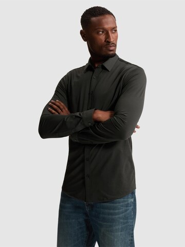CAST IRON Slim fit Overhemd 'Shirt in jersey with Kent collar' in Grijs