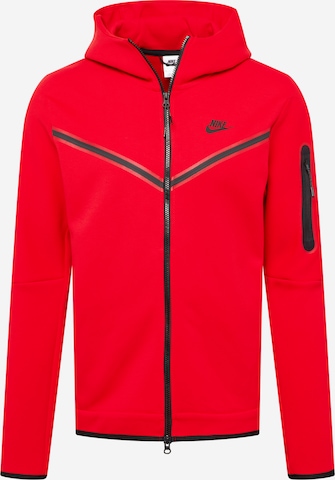 Veste de survêtement Nike Sportswear en rouge : devant