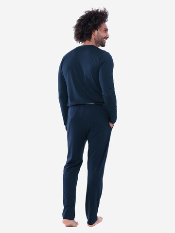 Mey Long Pajamas 'Dry Cotton' in Blue