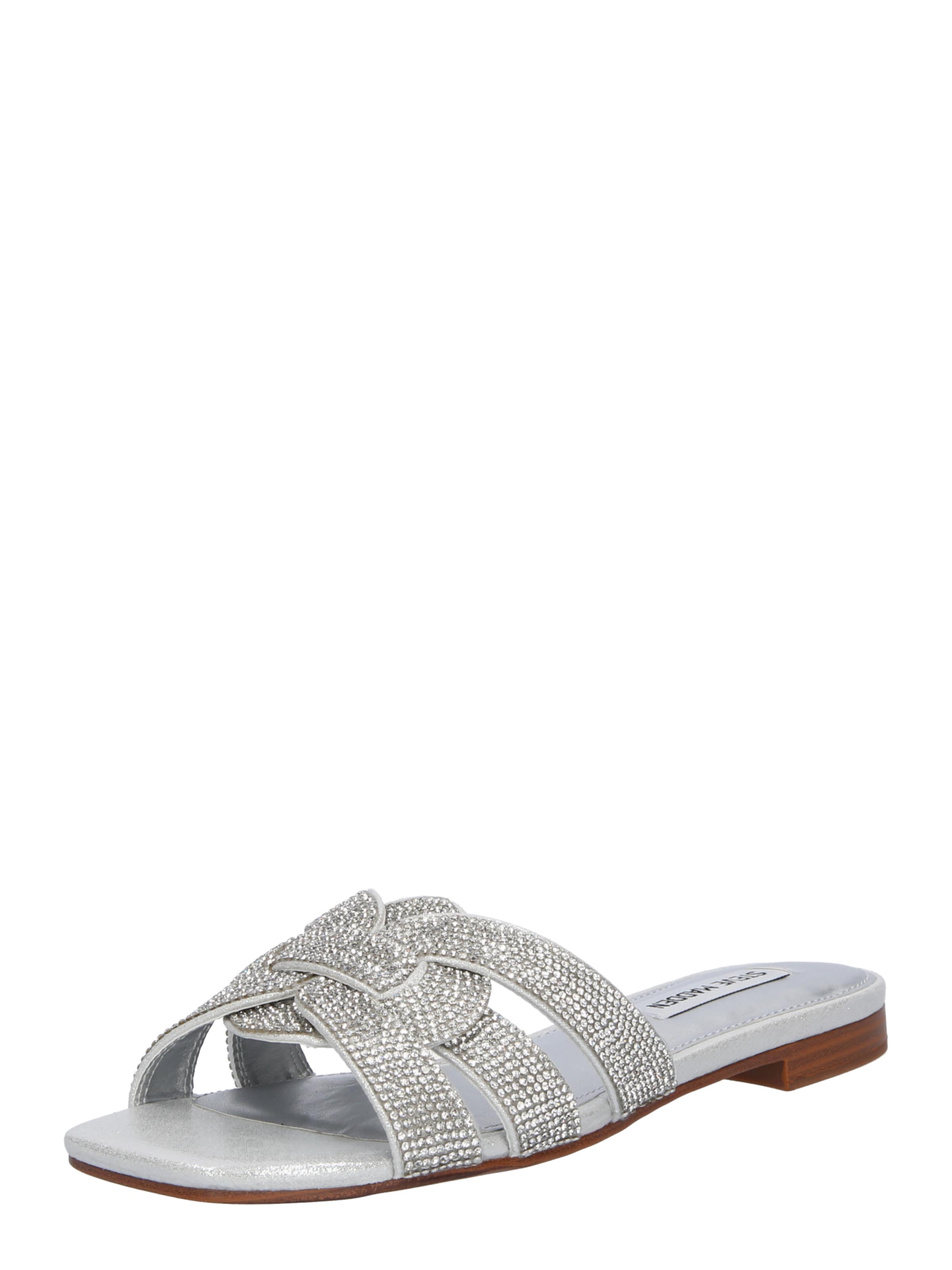 STEVE MADDEN Mules 'Vcay-R' in Silver: front
