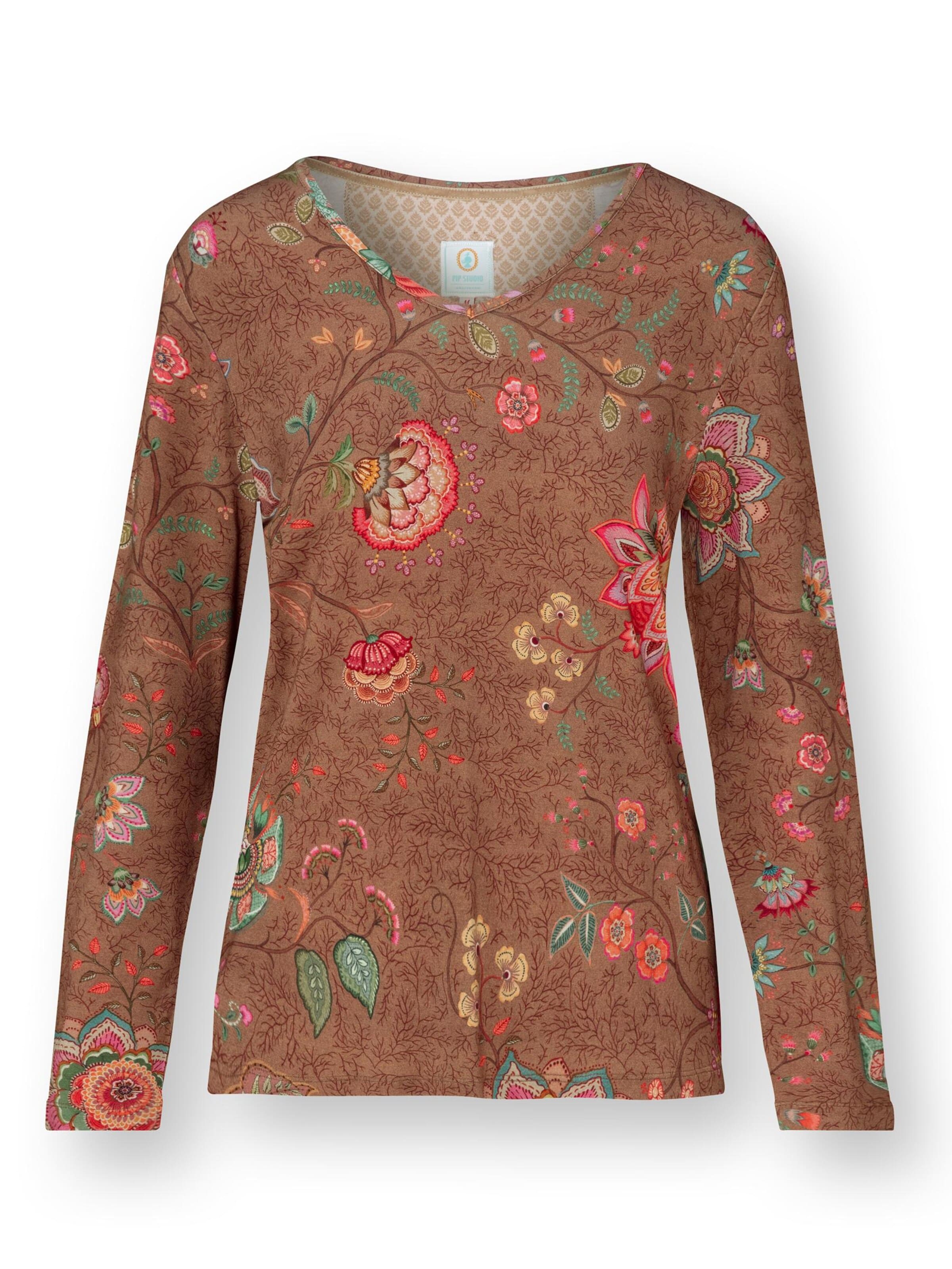 PIP STUDIO Pajama Shirt in Brown: front