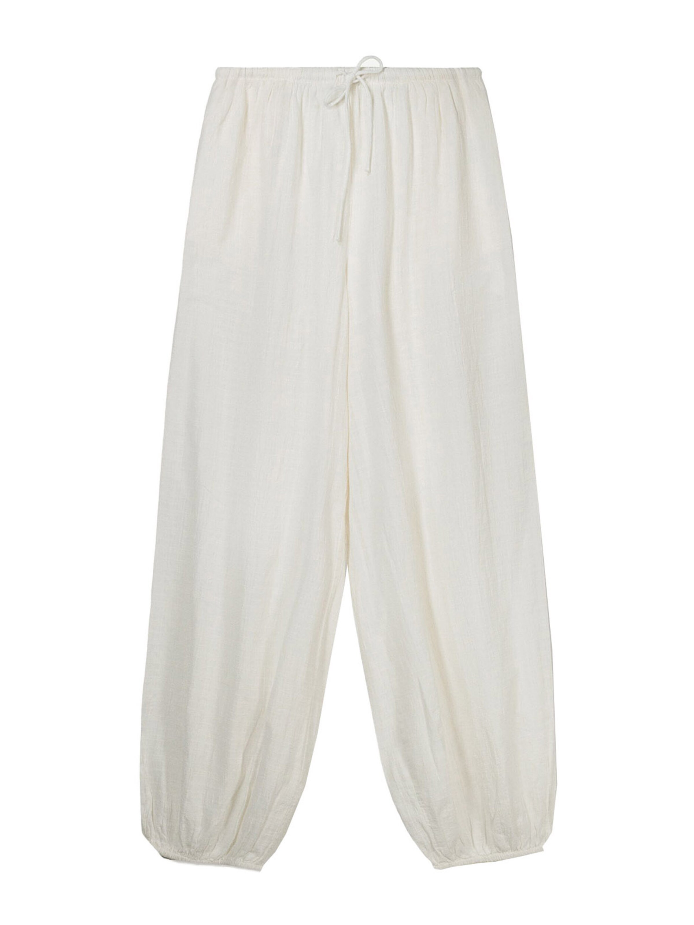 Bershka Широка кройка Панталон в бежово: отпред