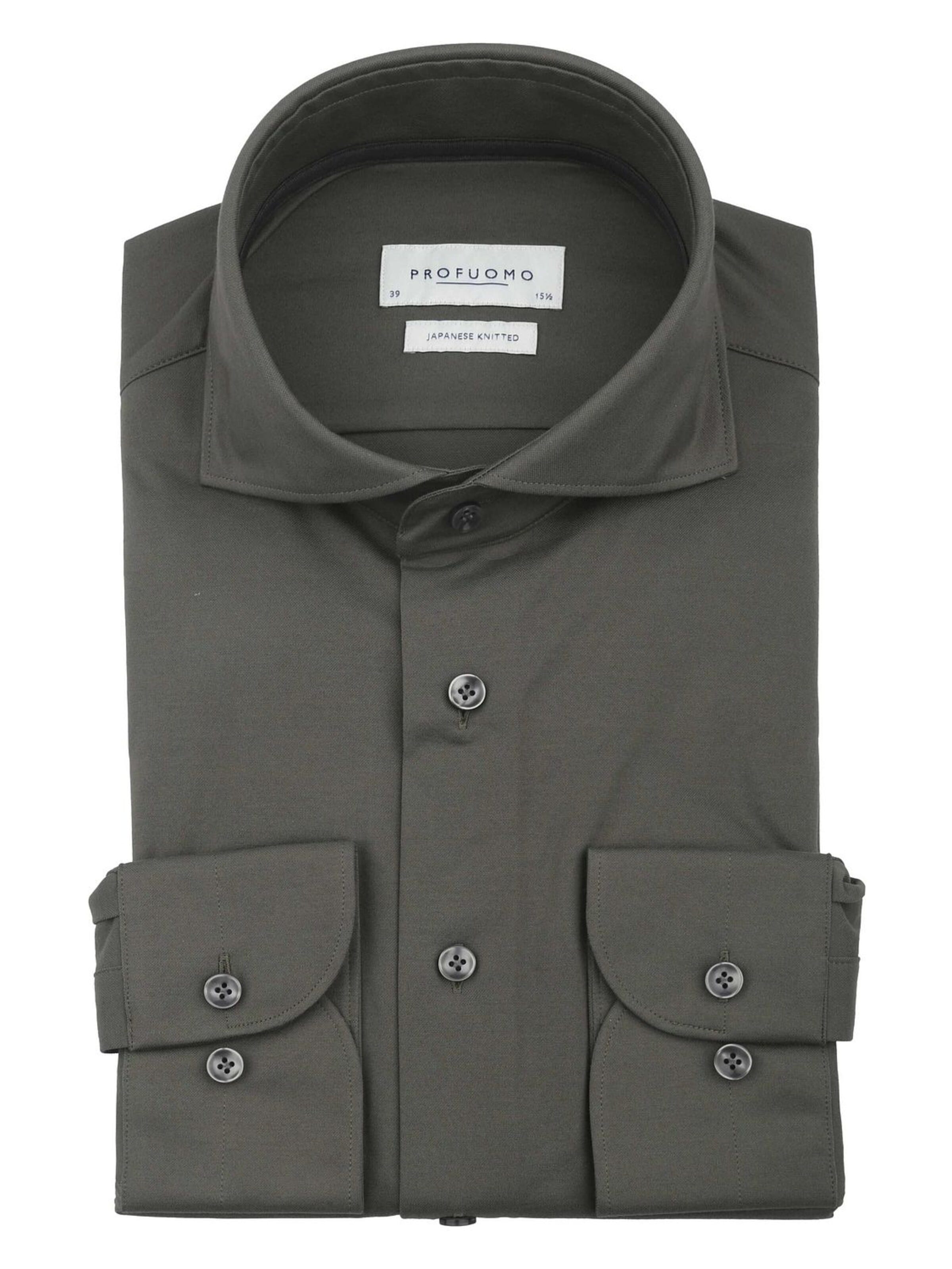 Profuomo Button Up Shirt 'Sky Blue' in Green: front