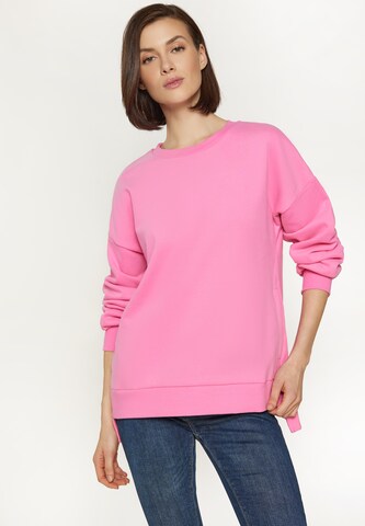usha BLUE LABEL Sweatshirt in Roze: voorkant