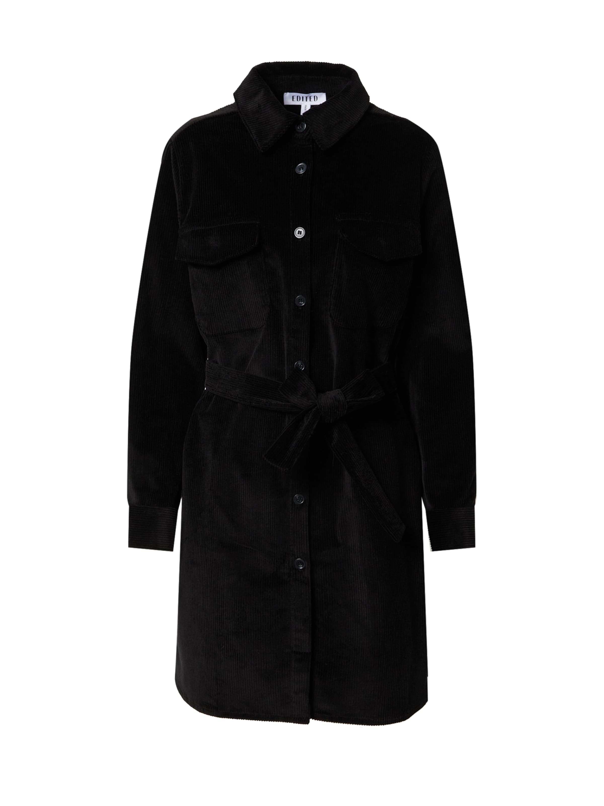 EDITED - Vestido camisero 'Annabel' en negro: frente