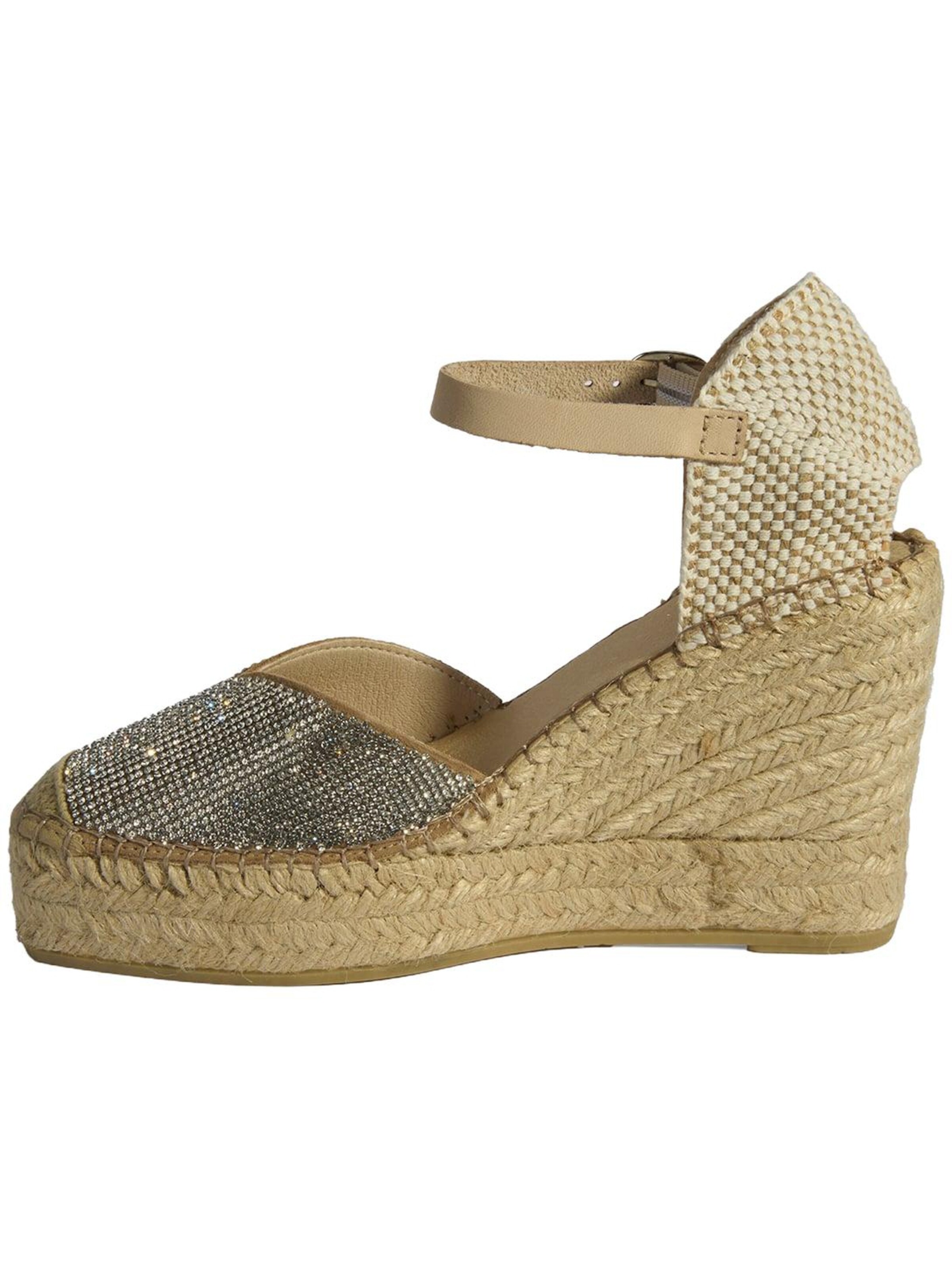 Desa Sandal 'Keilsandalen' in Beige
