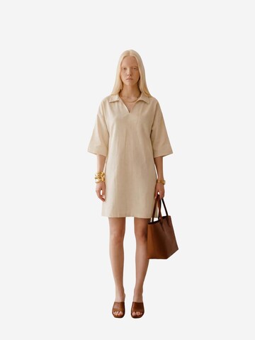 My fashion Shirt dress in Beige