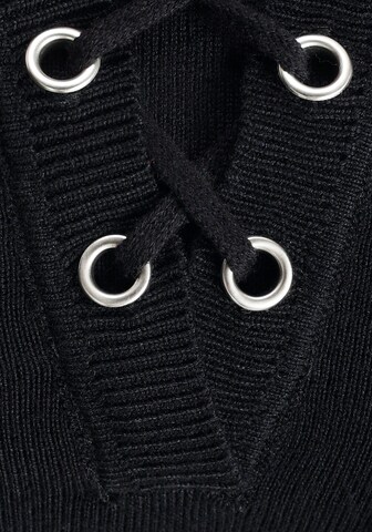 Bruno Banani Strickkleid in Schwarz