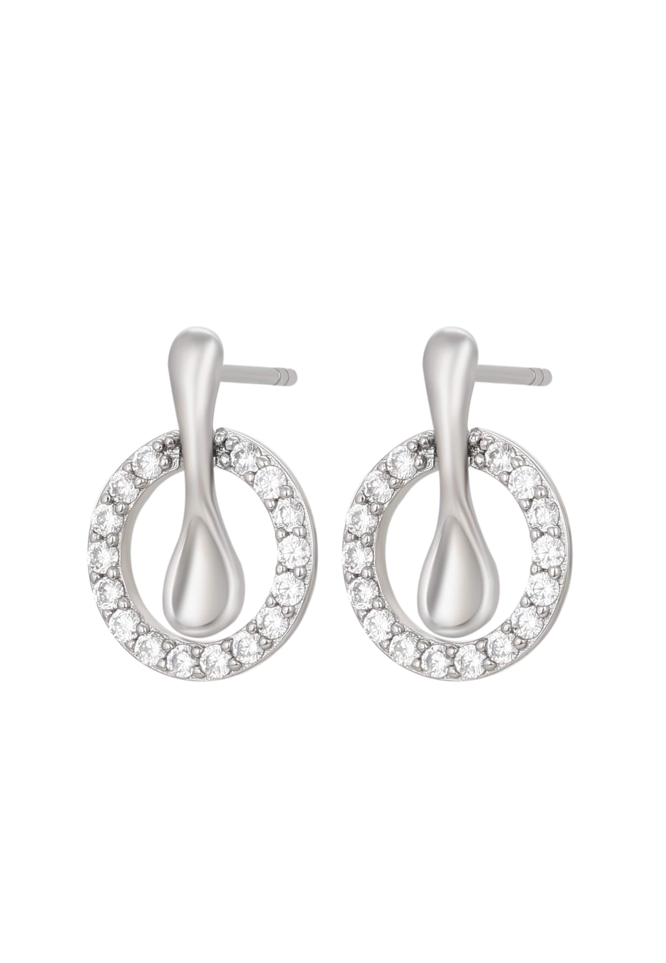 faina Earrings in Silver: front