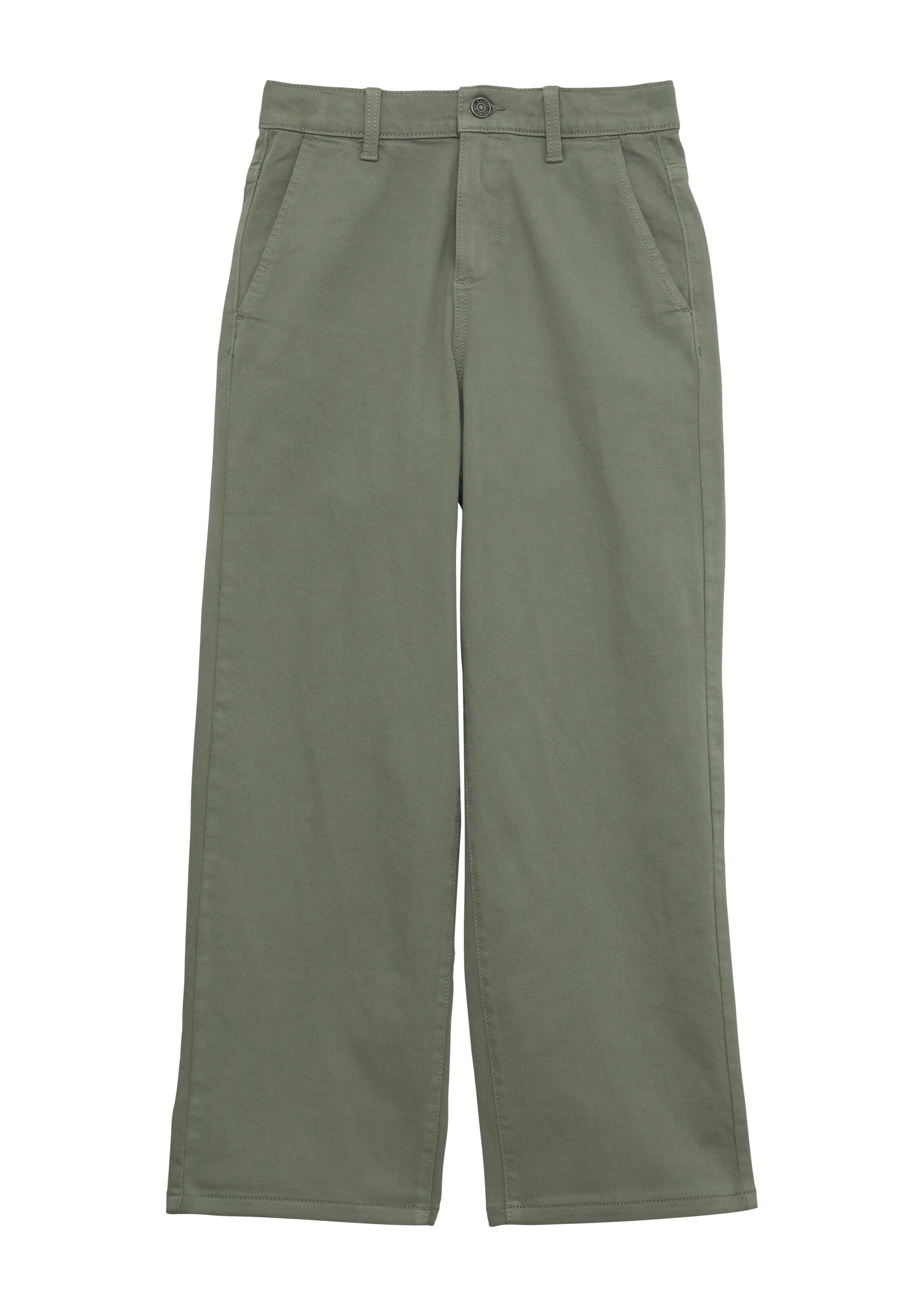 s.Oliver Wide leg Broek in Groen: voorkant