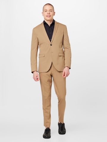 JACK & JONES Slim fit Suit 'Franco' in Beige: front