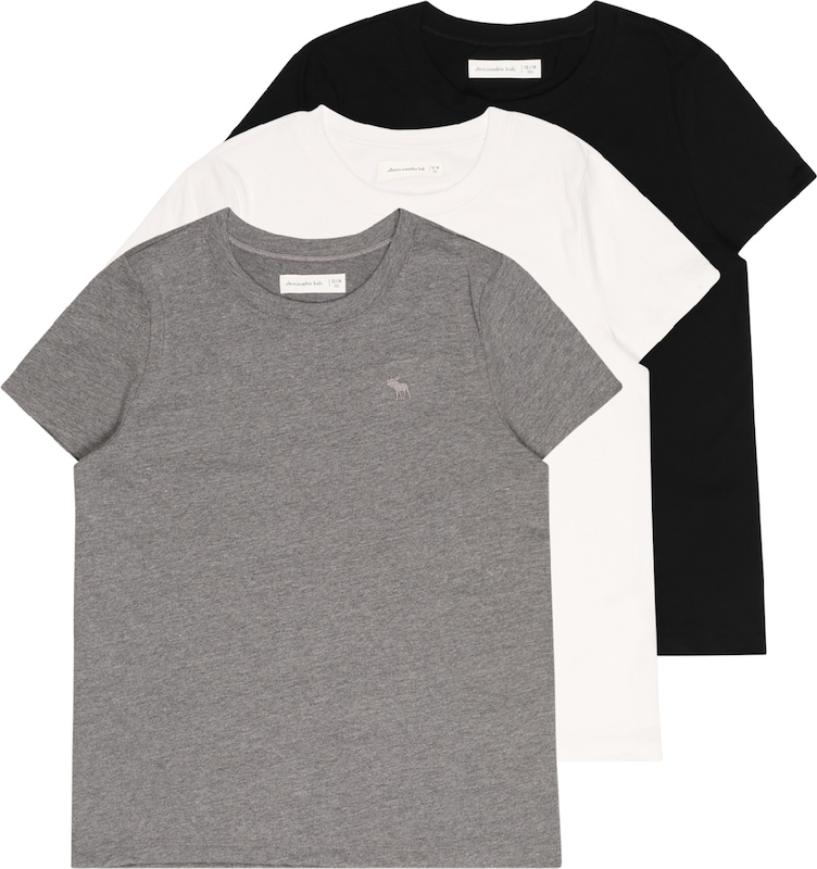 Abercrombie & Fitch T-Shirt in Graumeliert Schwarz Weiß