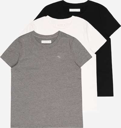 Abercrombie & Fitch Μπλουζάκι σε γκρι μελανζέ / μαύρο / λευκό, Άποψη προϊόντος