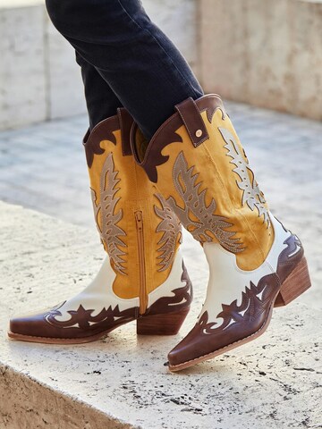 BUONAROTTI Cowboystiefel in Weiß
