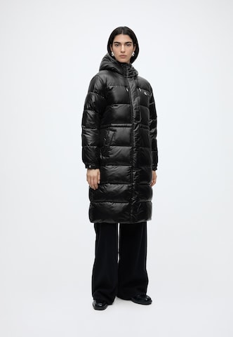 Calvin Klein Jeans Wintermantel in Zwart: voorkant