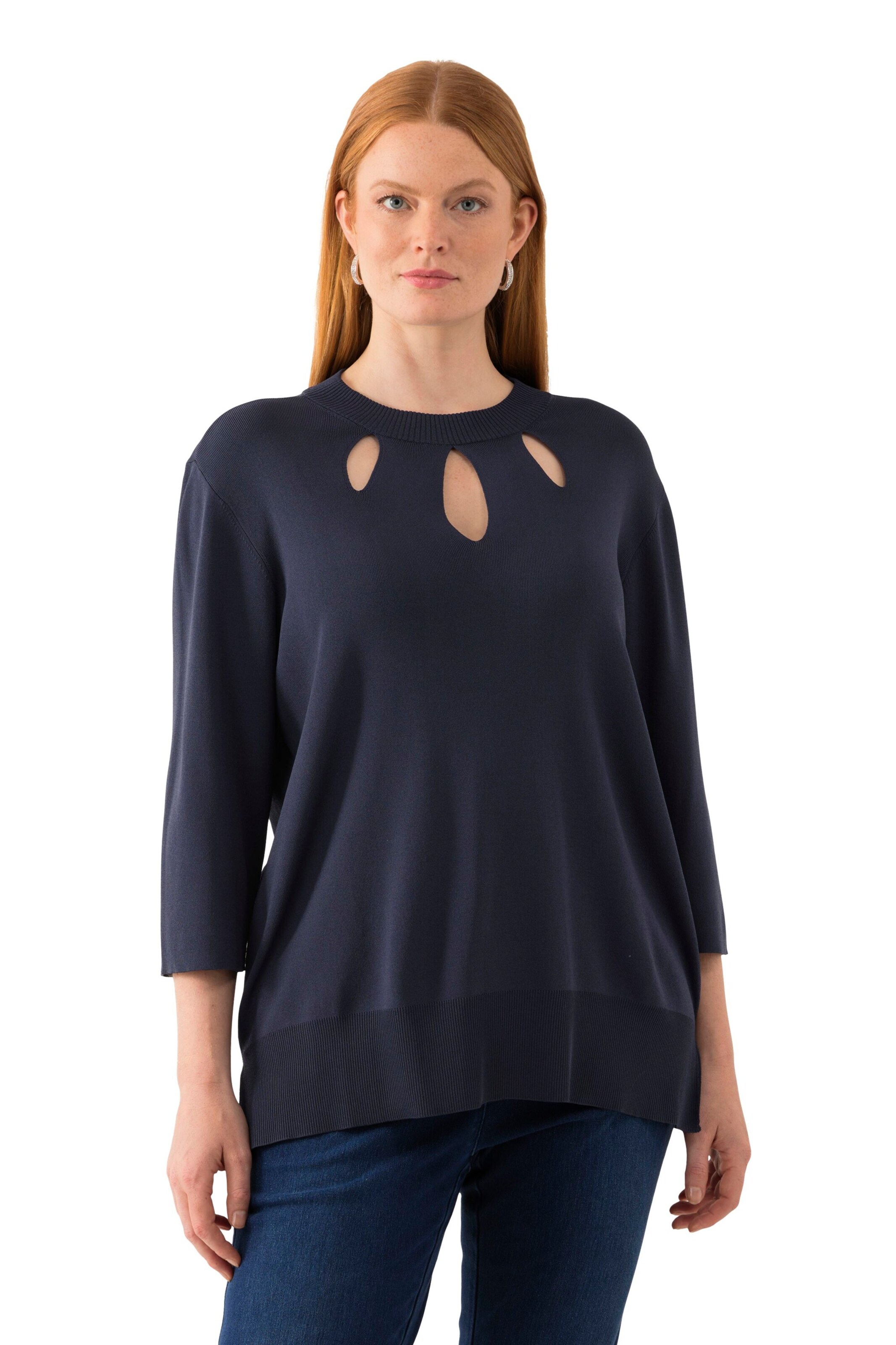 Ulla Popken Pullover in Blau: Vorderseite