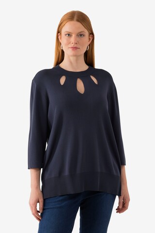 Pull-over Ulla Popken en bleu : devant