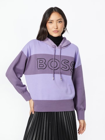 Sweat-shirt 'Fleurine' BOSS Orange en violet : devant