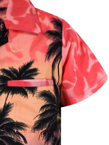 King Kameha Shirt 'Beach Eclectic'‌‌‌‌‌‌‌‌ in Rot