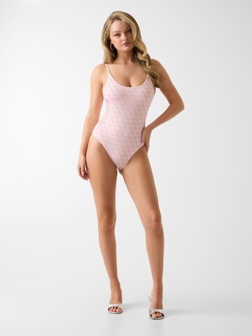 GUESS Bustier Badeanzug in Pink