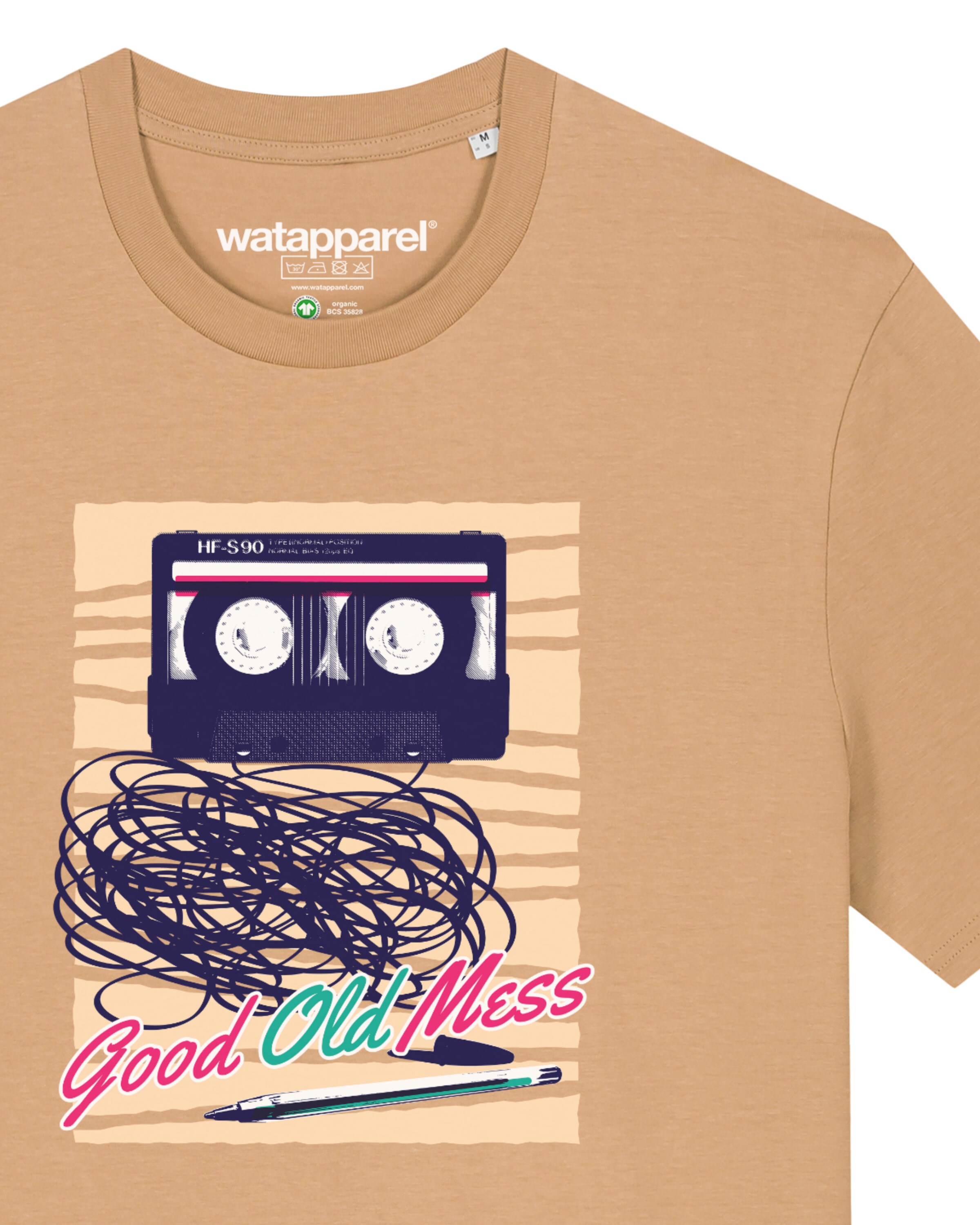 Watapparel T-Shirt ' Good Old Mess ' in Beige