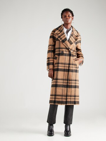 River Island Between-Seasons Coat in Brown: front